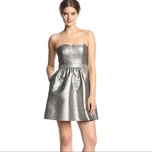 Aidan Mattox strapless Gold party dress